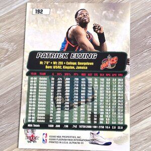 Patrick Ewing Basketball Card 2000 Fleer No. 192